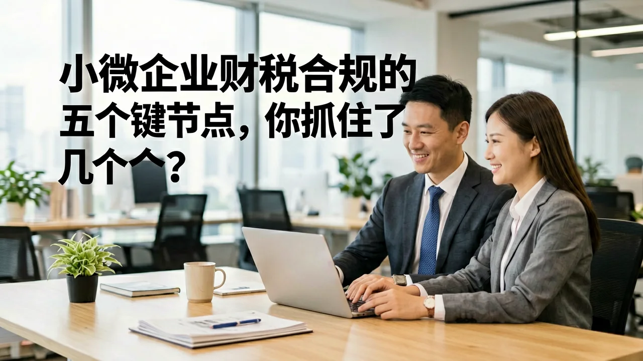 小微企业财税合规的五个关键节点，你抓住了几个？